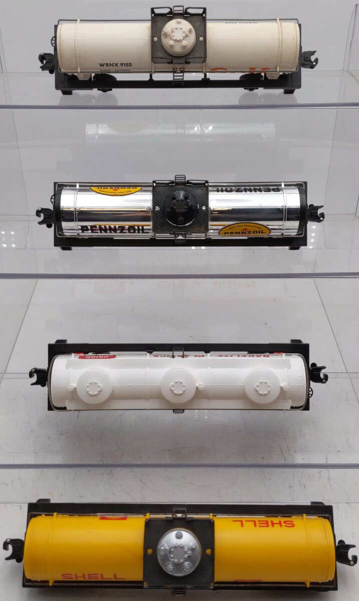 Lionel O Gauge Assorted Tank Cars: 6-9151, 6-9327, 6-9354, 6-9150 [4] VG
