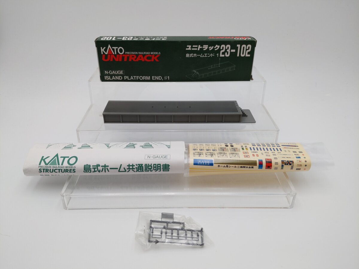 Kato 23-102 N Scale Island Platform With a Type End #1 EX/Box