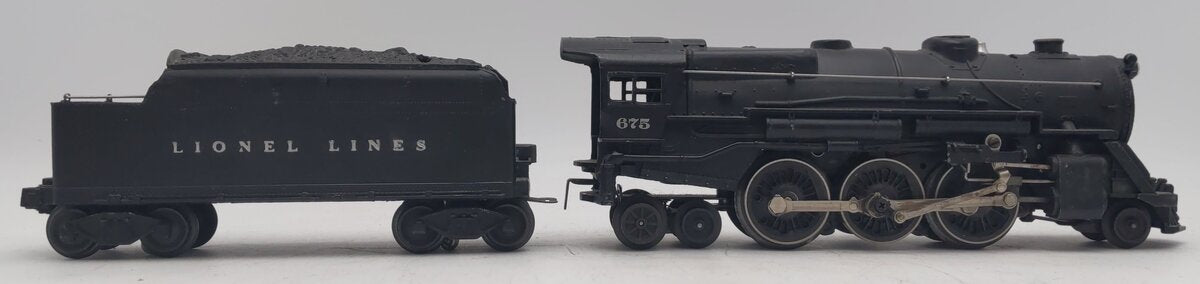 Lionel 675 Vintage O 2-6-2 K-4 Pacific Diecast Steam Locomotive & 2466WX Tender EX/Box