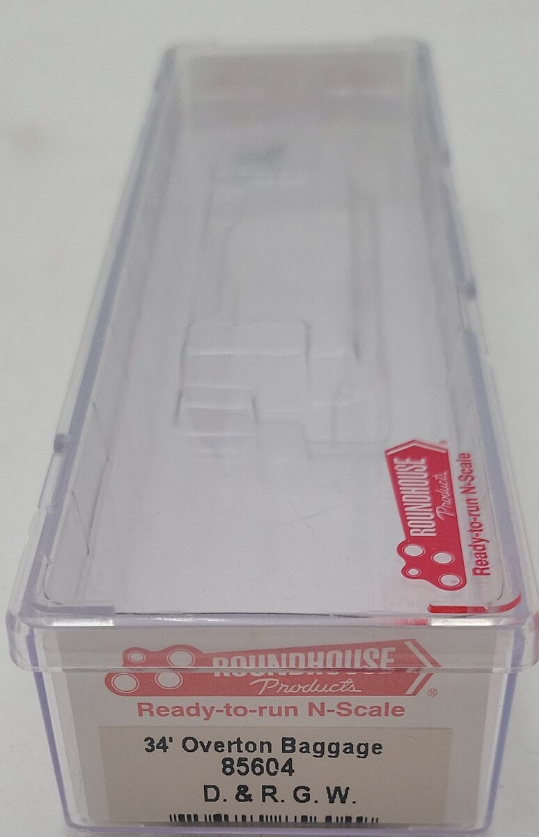 Roundhouse 85604 N Scale D&RGW 34' Overton Baggage Car LN/Box