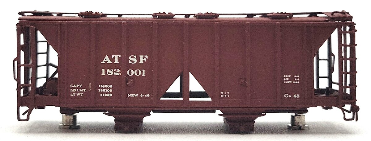 Pecos River Brass 1601 N Scale Brass Santa Fe 34' Covered Hopper EX/Box