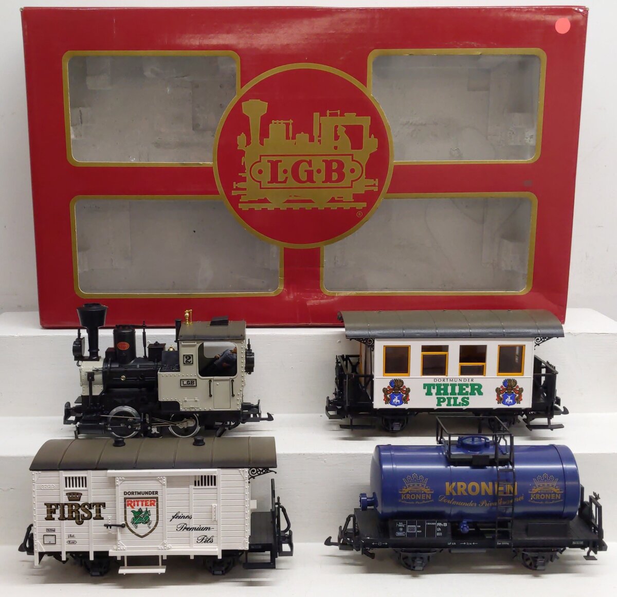 LGB 20536 Dortmund Beer G Gauge Steam Train Set EX/Box