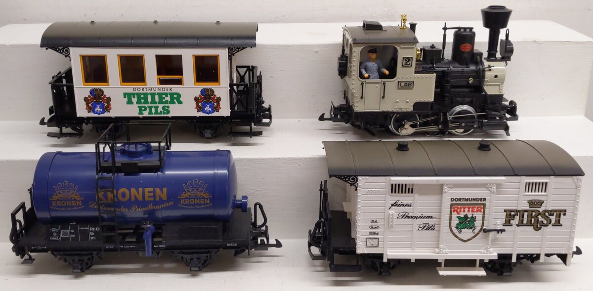 LGB 20536 Dortmund Beer G Gauge Steam Train Set EX/Box