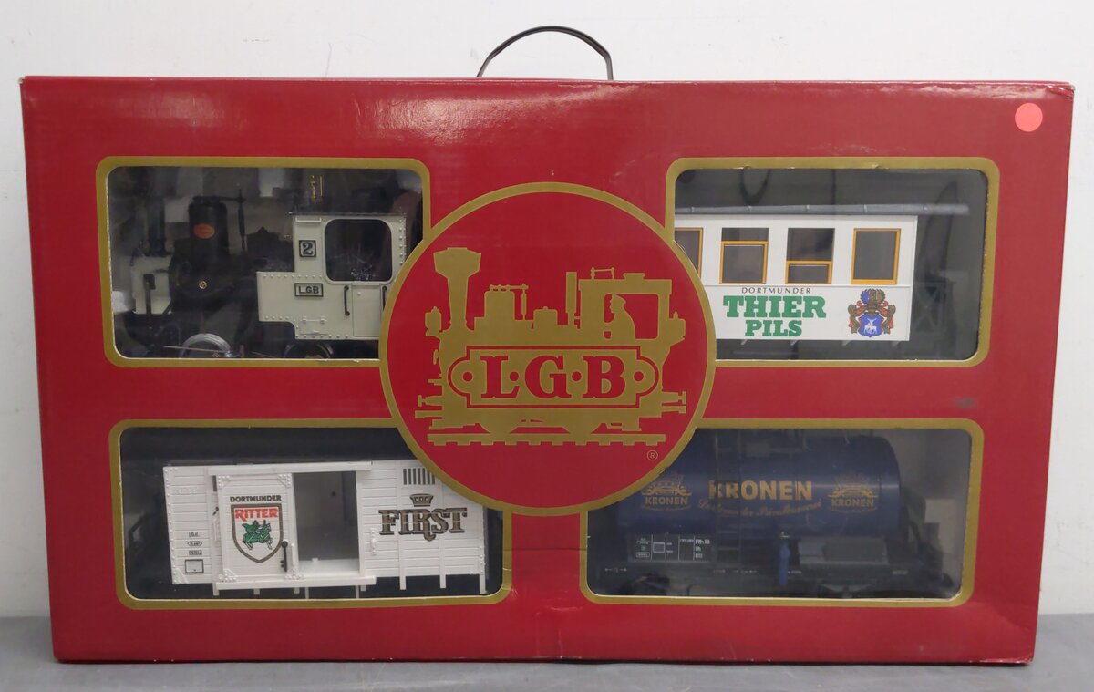 LGB 20536 Dortmund Beer G Gauge Steam Train Set EX/Box