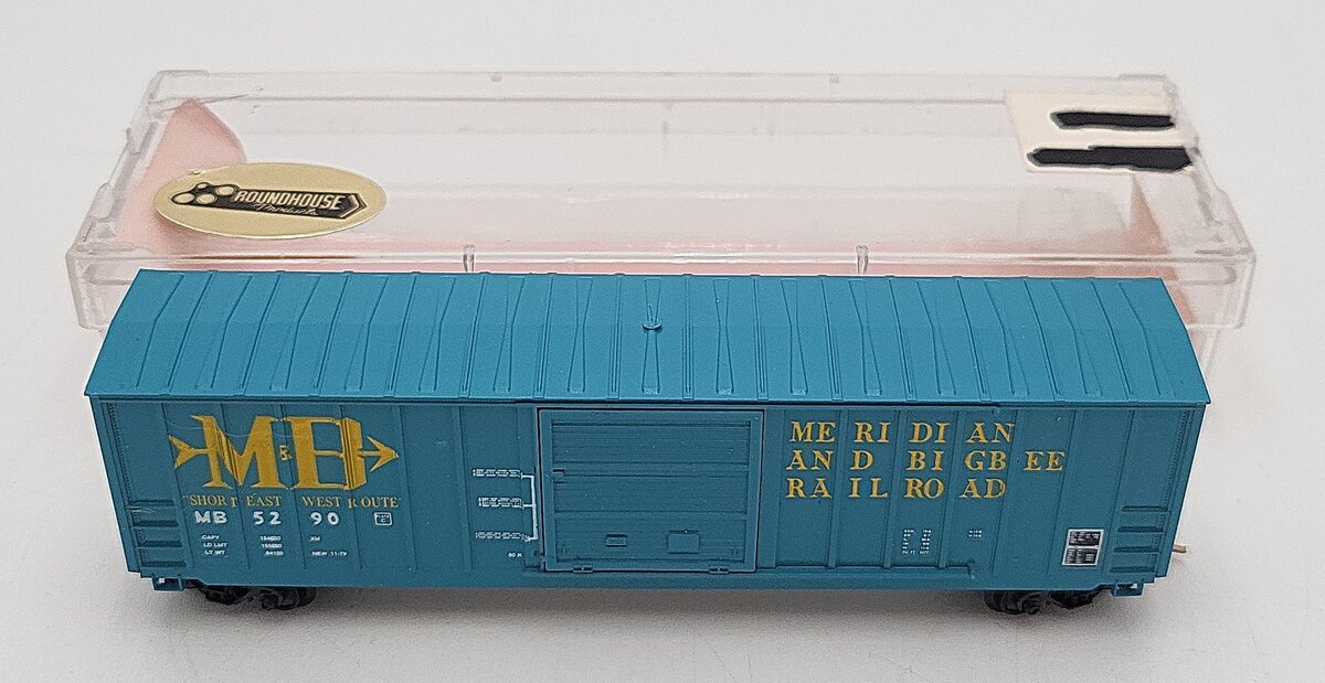 Roundhouse 8317 N Scale Meridian & Bigbee Boxcar #5290 LN/Box