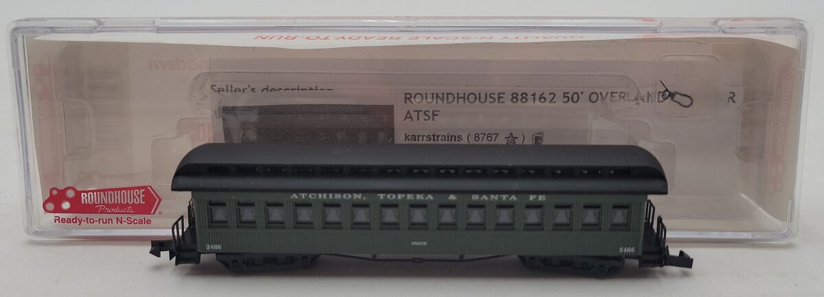 Roundhouse 88162 N Scale AT&SF 50' Overland Sleeper Car #6332 EX/Box