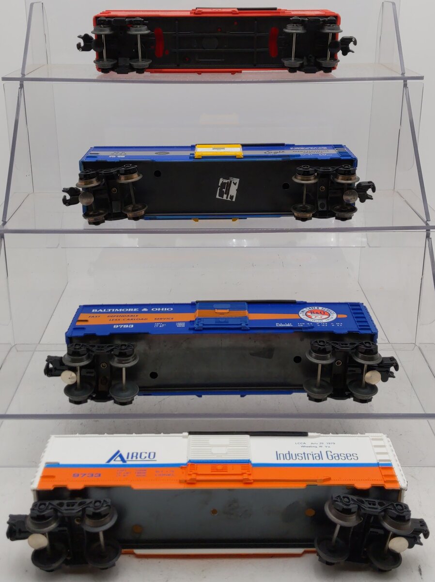 Lionel O Gauge Assorted Freight Cars: 6-16284, 6-9724, 6-9783, 6-9733 [4] EX