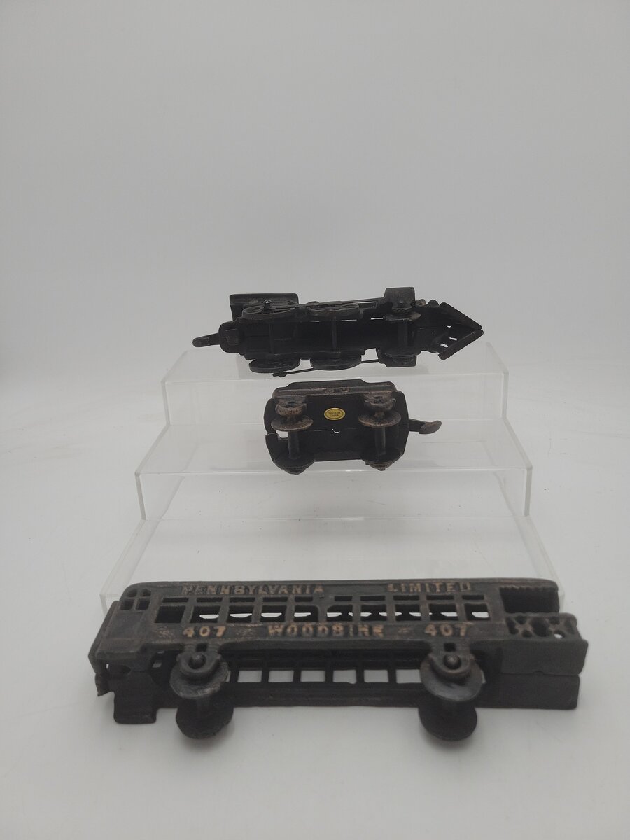 Acme 407 Cast Iron Train Pennsylvania Limited Woodbine Loco/Passenger & Tender EX
