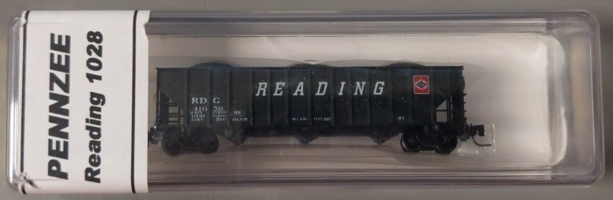 Pennzee 1028 Z Scale Reading 45 ft 3-Bay Hopper Car #41656 LN/Box