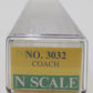Model Power N Scale 3032 Santa Fe 75' Streamline Coach Passenger Car LN/Box