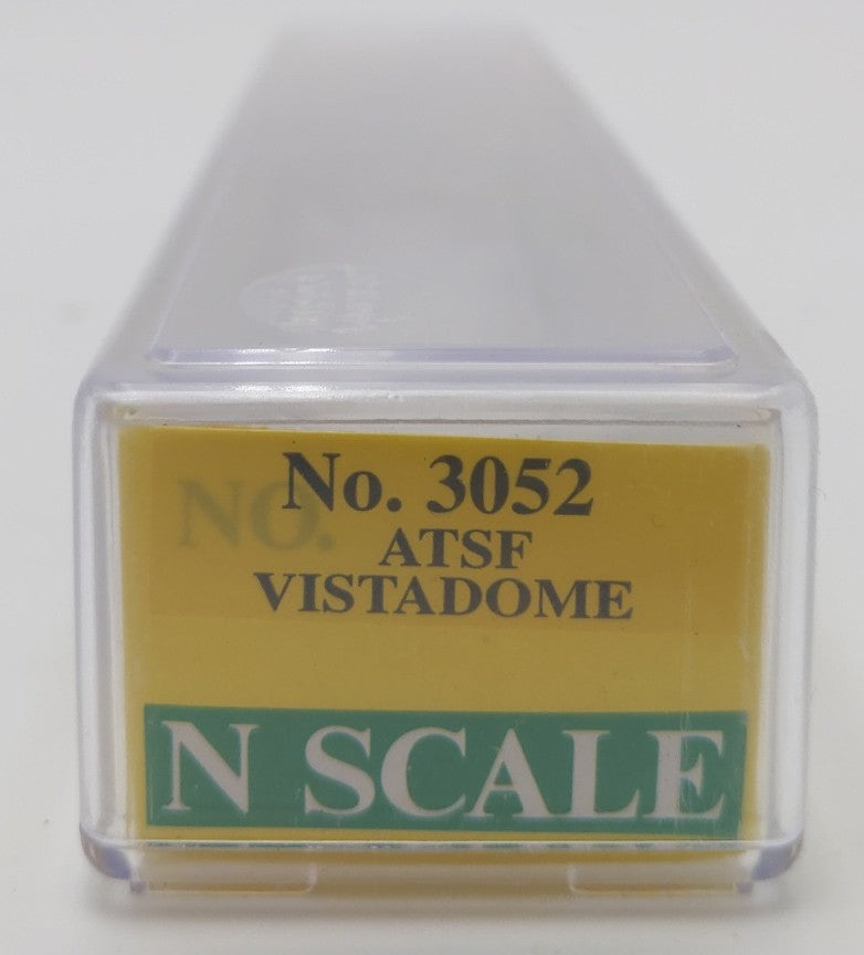 Model Power 3052 N Scale Santa Fe 75' Streamline Vista Dome #3052 LN/Box