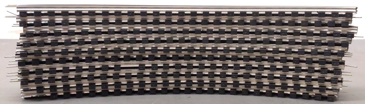 Gargraves 42-101S O 3 Rail Phantom Tinplate 42" Curve Plastic Tie Track (10) EX