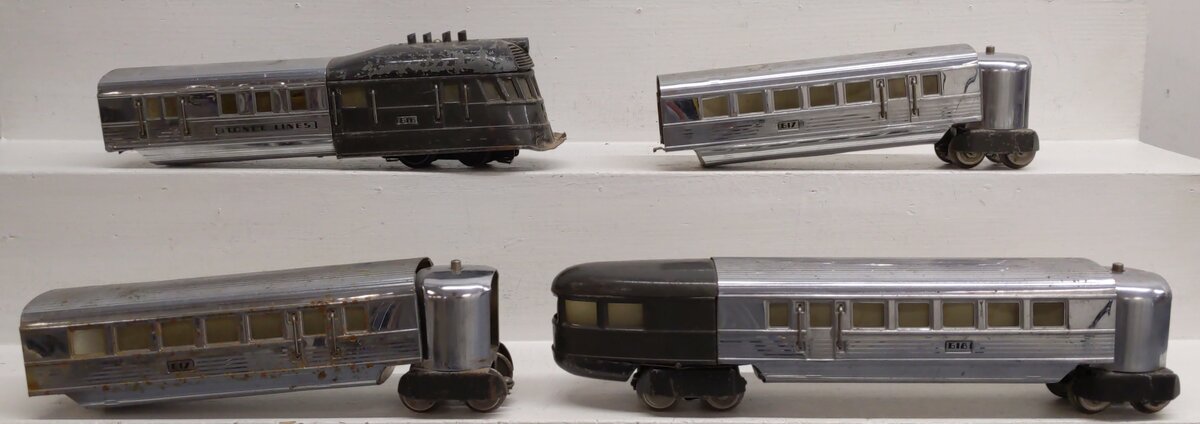 Lionel 616 Vintage O Flying Yankee Passenger Set (616, 617, 618)