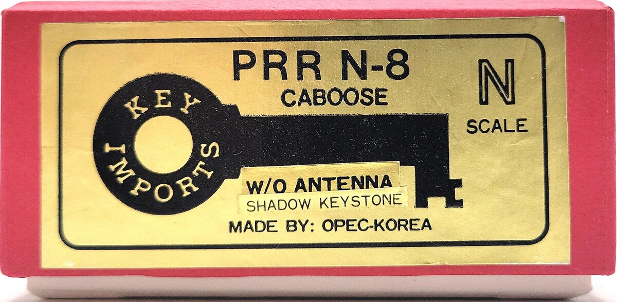 Key Imports N Scale Pennsylvania N-8 Caboose w/o Antenna - FP LN/Box