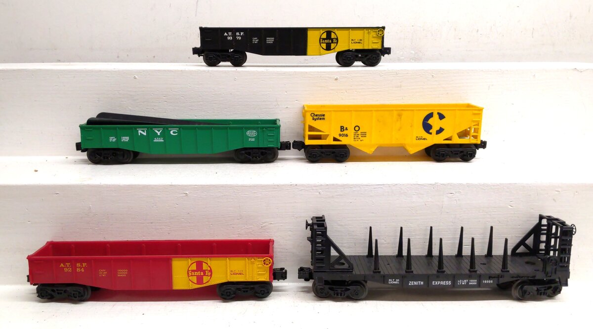 Lionel O Scale Assorted Freight Cars [5] VG