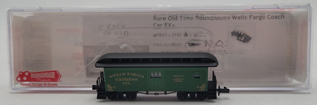 Roundhouse 85600 N 34' Wells Fargo Express Company Baggage Car LN/Box
