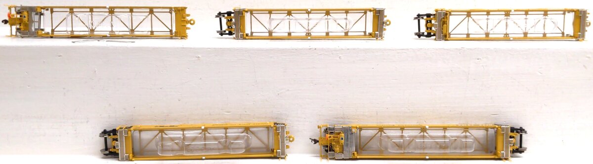 Athearn 95032 HO Scale TT/SP Early Maxi I Well Car #73153 5 Car Pack EX/Box