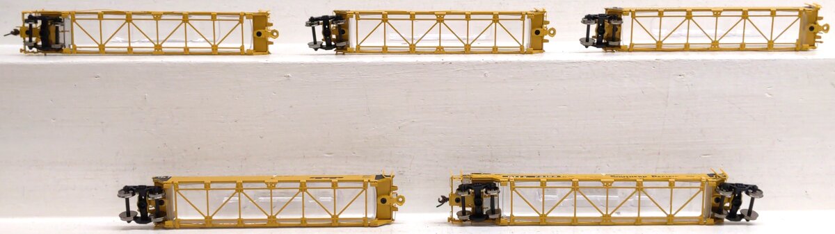 Athearn 95032 HO Scale TT/SP Early Maxi I Well Car #73153 5 Car Pack EX/Box