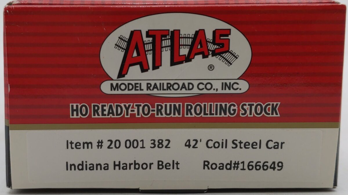 Atlas 20001382 HO Scale IHB 42' Coil Steel Car #166649 NIB