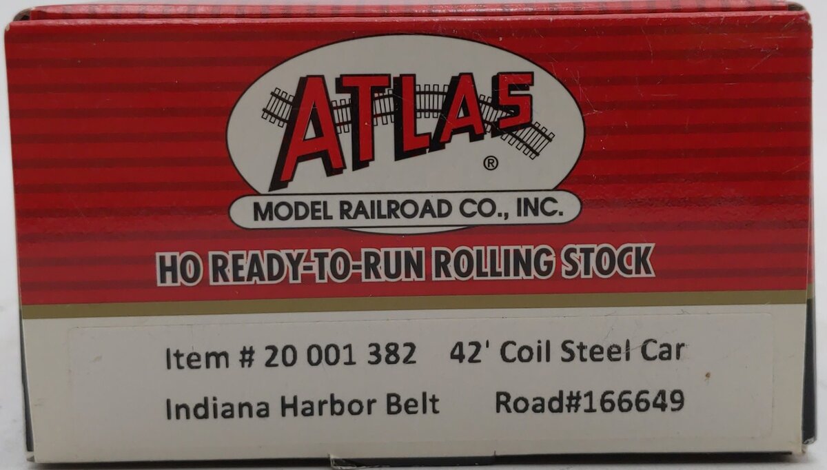 Atlas 20001382 HO Scale IHB 42' Coil Steel Car #166649 NIB