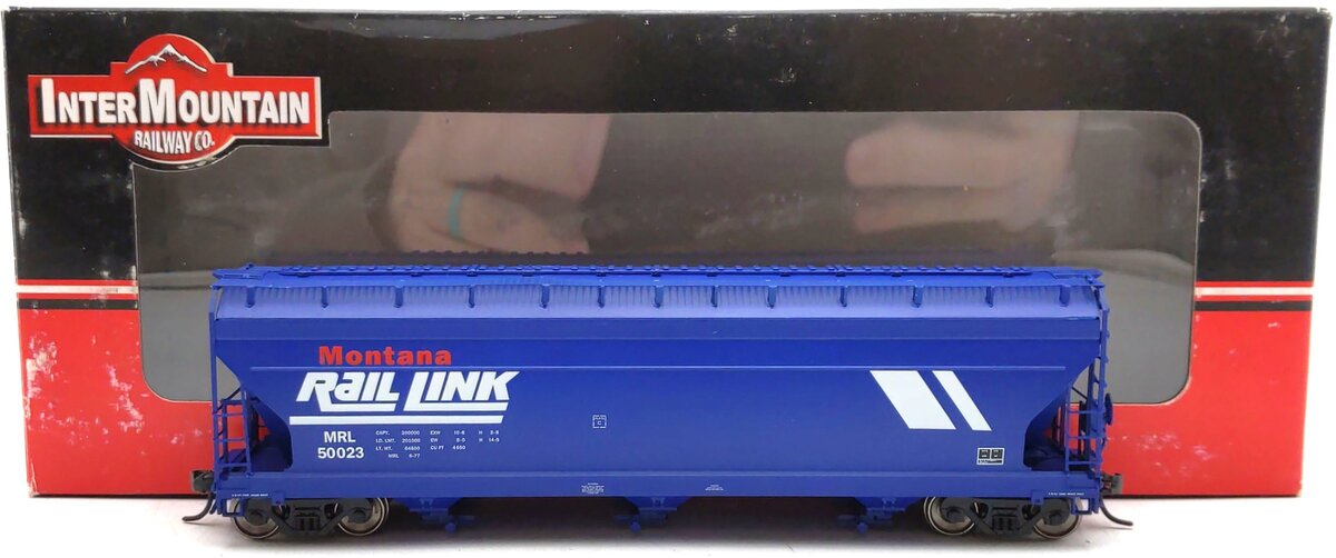 InterMountain 47036-13 HO Montana Rail Link ACF 3-Bay Hopper #50023 EX/Box
