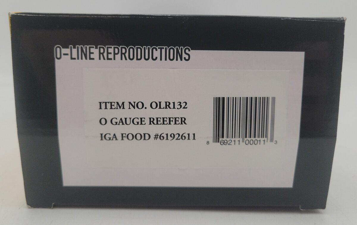 O-Line OLR132 O Gauge Union Refrigerator Transit Car #6192611 LN/Box