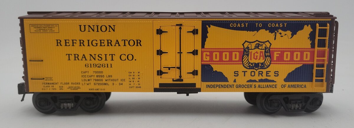O-Line OLR132 O Gauge Union Refrigerator Transit Car #6192611 LN/Box