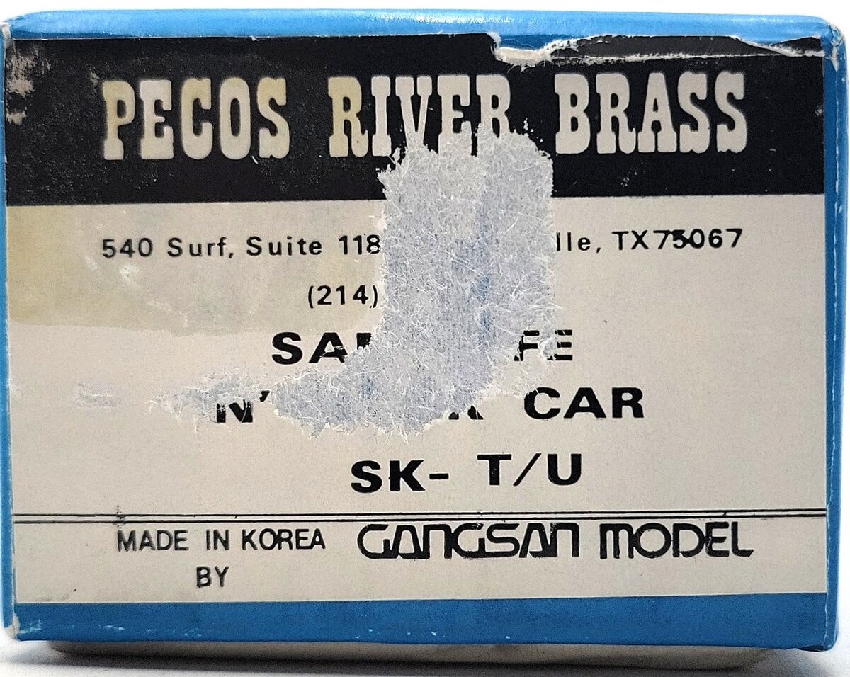 Pecos River Brass N Scale Brass Unlettered Stock Car w/ Decals EX/Box
