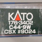 Kato 176-3402 N Scale CSX C44-9W Diesel Locomotive #9024 LN/Box