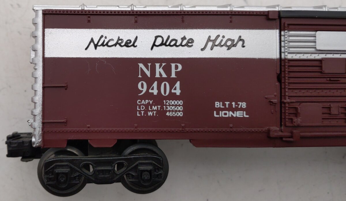 Lionel O Gauge Assorted Freight Cars: 6-9230, 6-9404, 6-9428. 6-19217 [4] EX