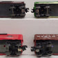 Lionel O Gauge Assorted Freight Cars: 6-9230, 6-9404, 6-9428. 6-19217 [4] EX