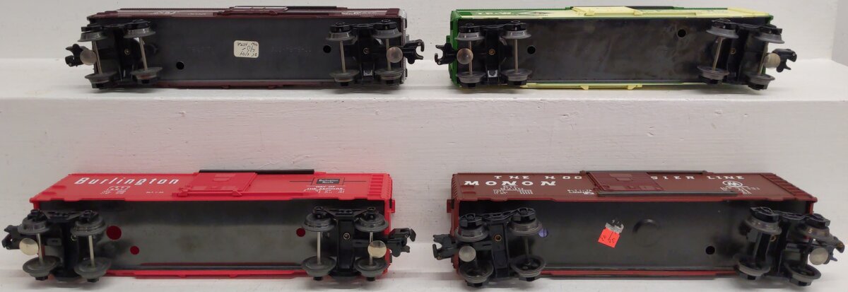 Lionel O Gauge Assorted Freight Cars: 6-9230, 6-9404, 6-9428. 6-19217 [4] EX