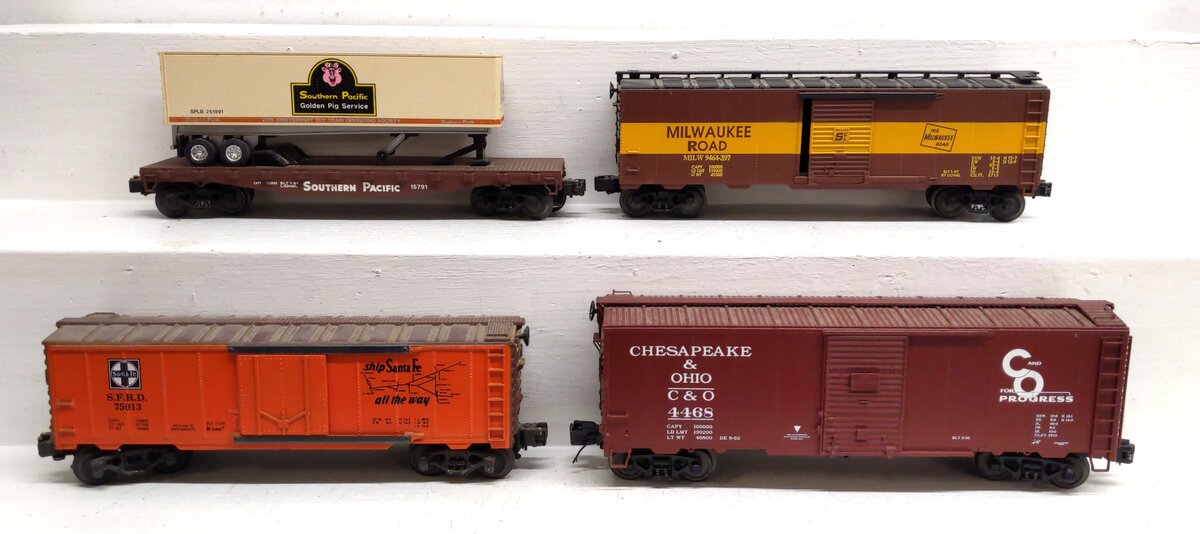 MTH & Other O Scale Assorted Freight Cars [4] VG