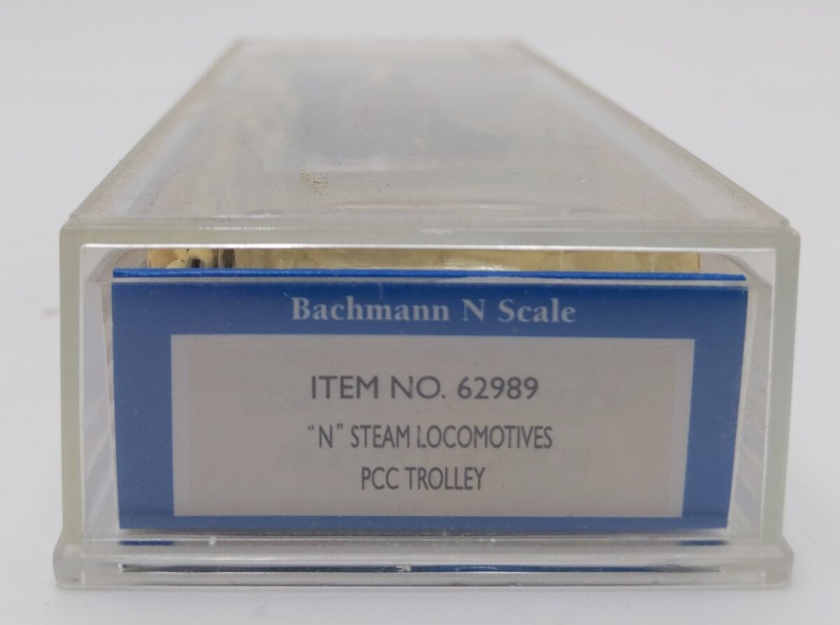 Bachmann 62989 N Scale Yellow PCC Steamline Trolley #7407 LN/Box