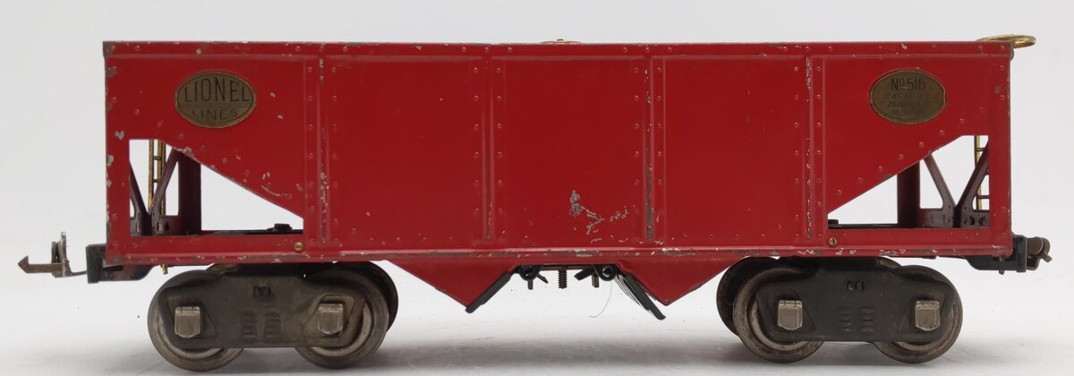 Lionel 516 Vintage Standard Gauge Lionel Lines Tinplate 2-Bay Hopper VG