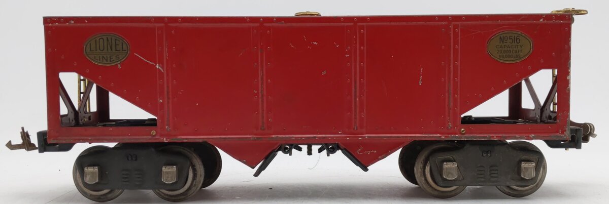 Lionel 516 Vintage Standard Gauge Lionel Lines Tinplate 2-Bay Hopper VG