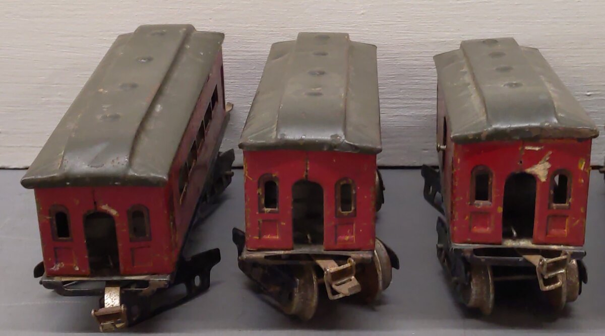 American Flyer Vintage O Gauge Tin Plate Passenger Cars- #70,72,72 [3]