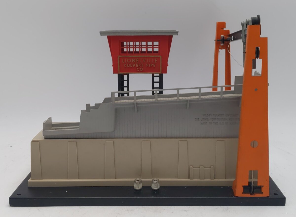 Lionel 345 Vintage O Motorized Culvert Unloader with Car VG/Box