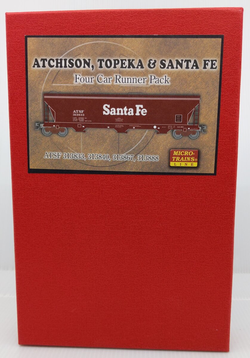 Micro-Trains 99300020 N ATSF 4650 cu ft 3 Bay ACF Boxcar Runner Pack (Set of 4) LN/Box