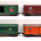MTH & Other O Scale Assorted Freight Cars [4] VG