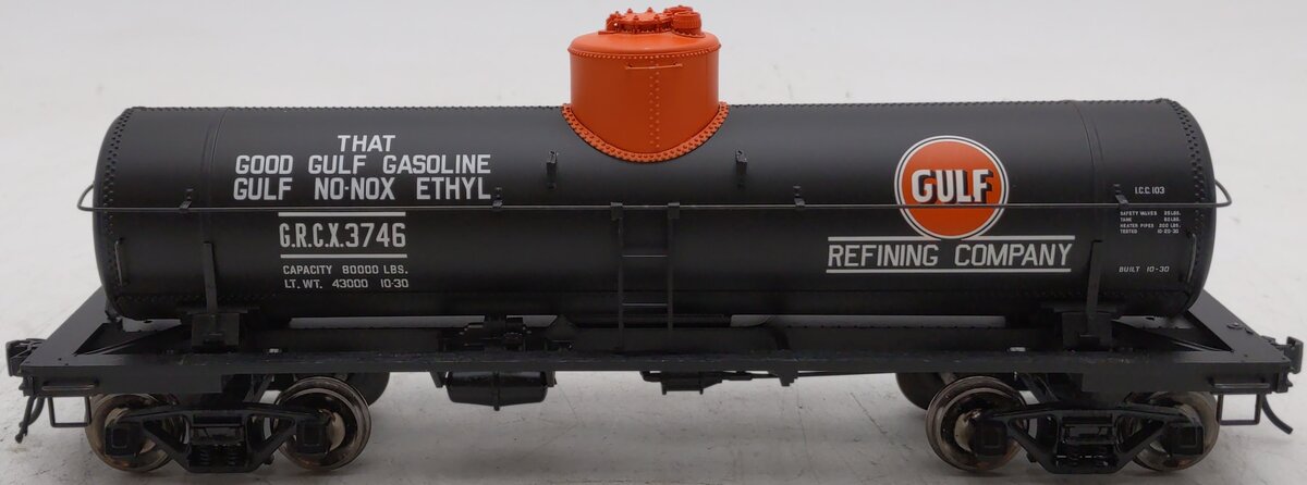 Atlas 3003809-3 O Scale 2-Rail Gulf Refining Company 8K Gallon Tank Car #3746 EX