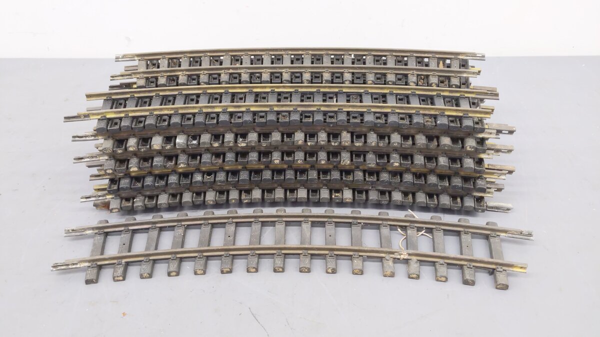 Aristo-Craft 11550 G Scale Euro Brass 6.5' Diameter Curved Tracks [21] VG