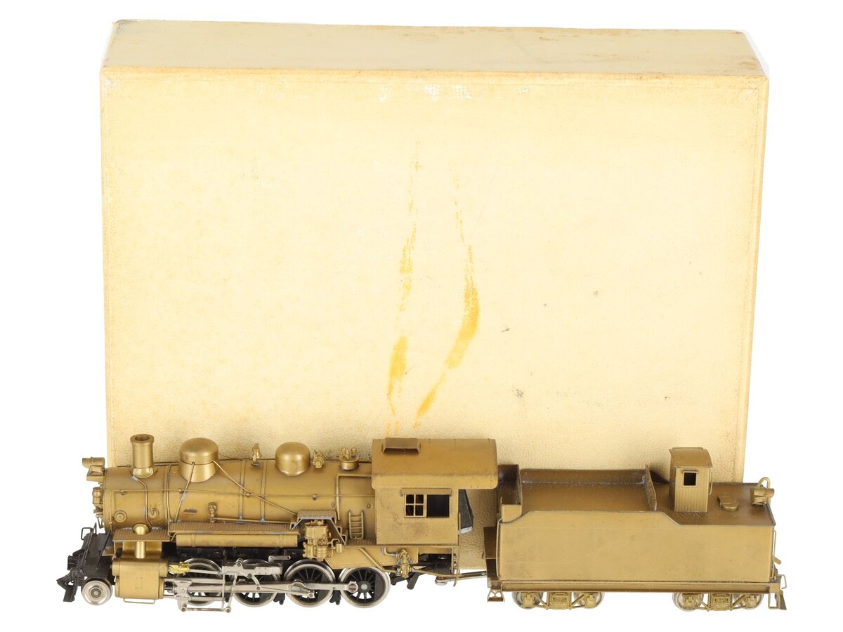 TID Trains, Inc. HO BRASS D&RGW C-48 2-8-0 Steam Locomotive & Tender -Unpainted EX/Box
