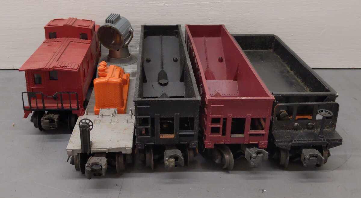 Lionel Vintage O Freight Cars: 3456, 3469, 6456-25, 3620, 6357 [5] VG