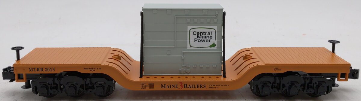 MTH 30-76529 O Gauge Maine Central Power Depressed Flat Car w/ Transformer #2013 LN/Box