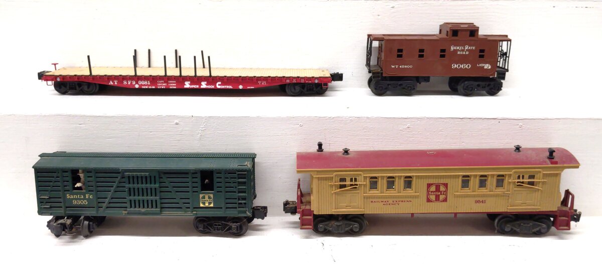 Lionel & Other O Scale Assorted Freight & Passenger Cars [4] VG
