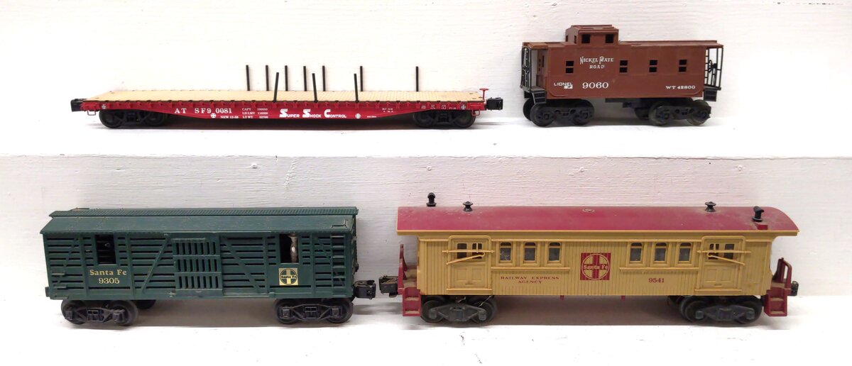 Lionel & Other O Scale Assorted Freight & Passenger Cars [4] VG