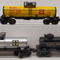 Lionel O Gauge Assorted Gas Tank Cars: #9321,#9138, & #9152 [3] EX