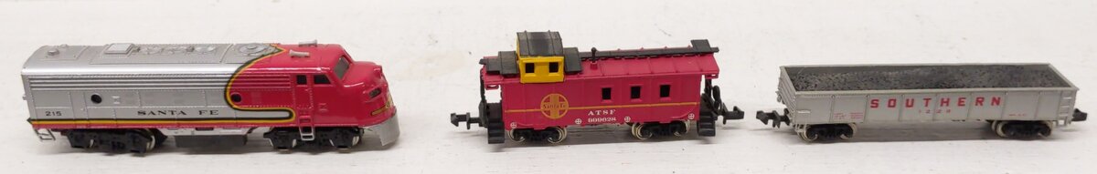Bachmann 50-4300 Santa Fe Highballer N Gauge Diesel Starter Train Set VG/Box