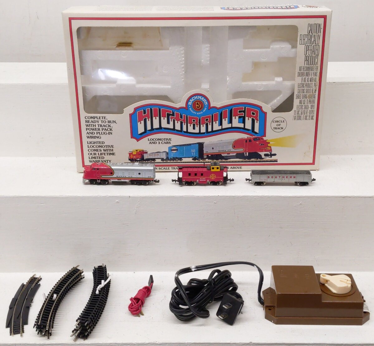 Bachmann 50-4300 Santa Fe Highballer N Gauge Diesel Starter Train Set VG/Box